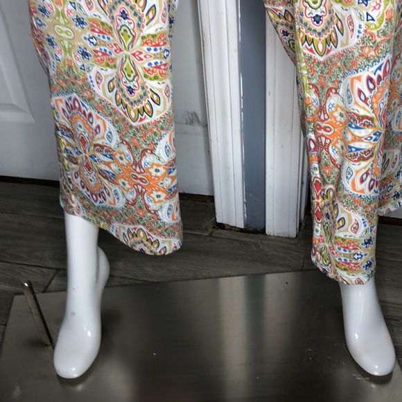 Sunny Leigh NWT Women’s Knit Print Pants color India Orange size Lg - Picture 4 of 4